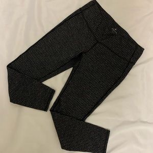 Athleta Black and Grey Tights, Size Large Petitto